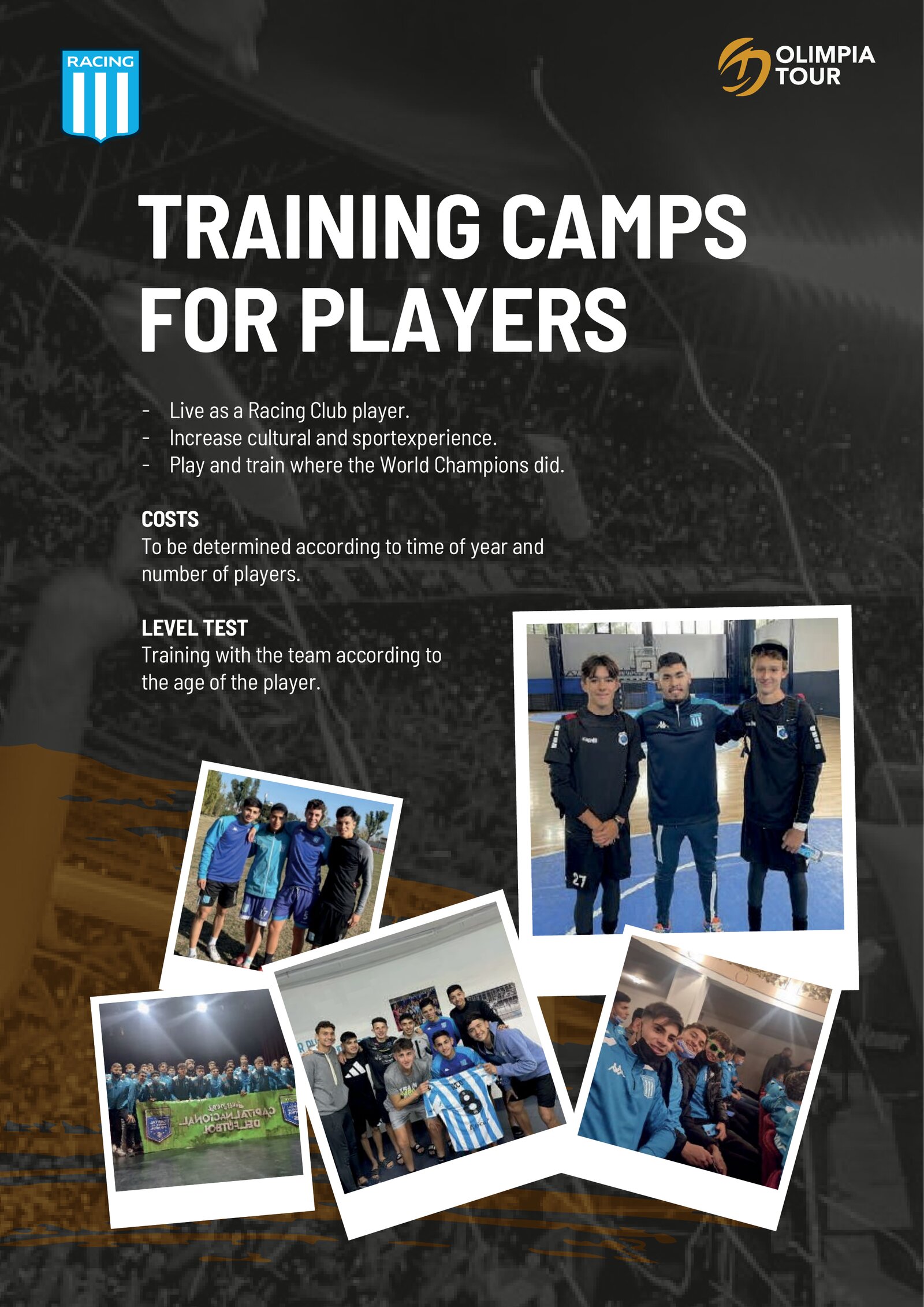 Individual player experience at Racing Club