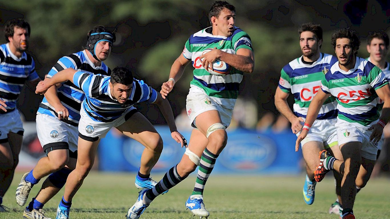 Youth rugby players competing during a school rugby tour in Argentina