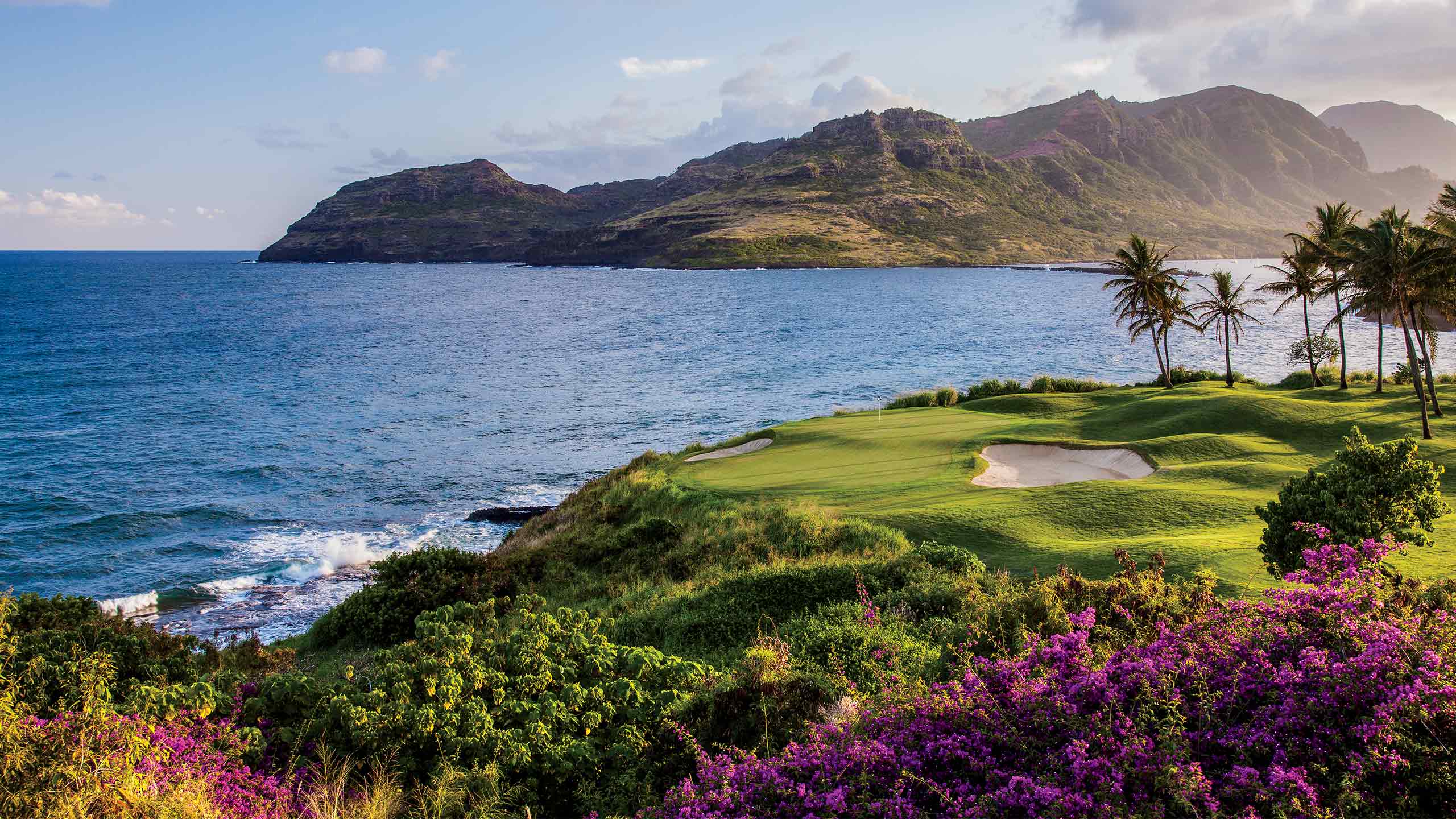 Scenic coastal golf course in the United States with ocean views