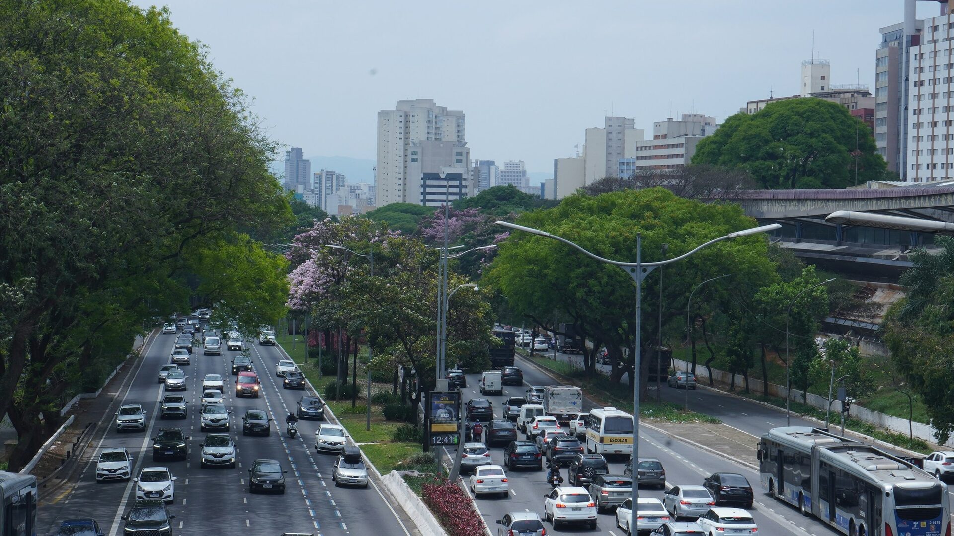 Private team transport on a youth sports tour in Brazil.