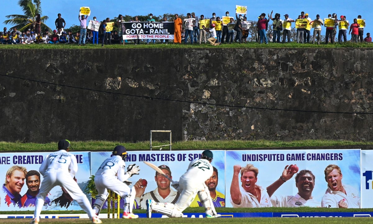 Galle International Stadium in Sri Lanka with the historic fort and ocean behind the cricket ground