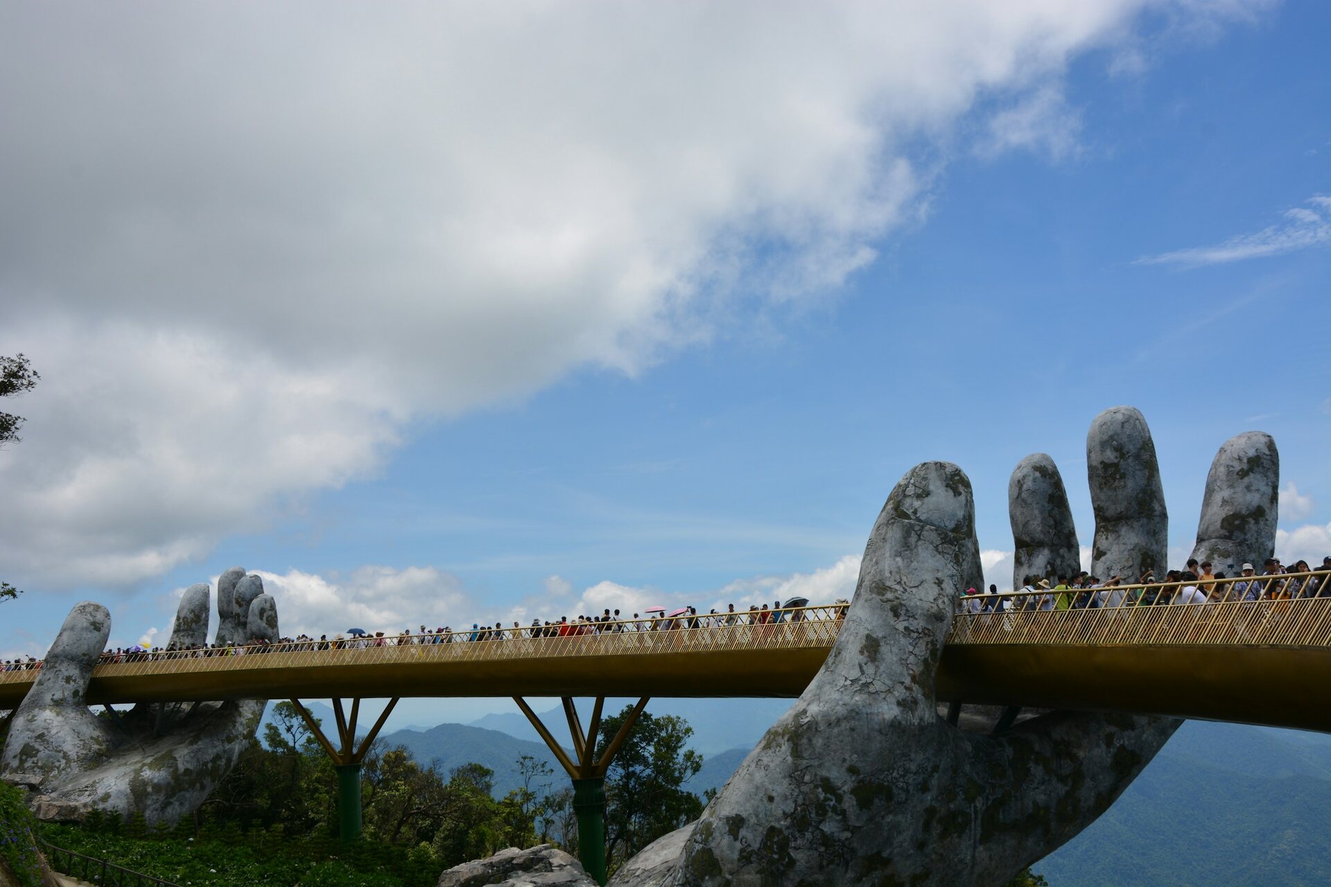 The Golden Bridge at Ba Na Hills near Da Nang, Vietnam