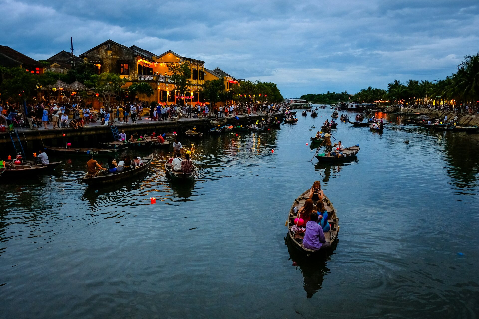 Hoi An Ancient Town with lanterns, a highlight of a pickleball trip to Vietnam